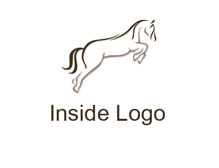 jumping stallion or horse logo