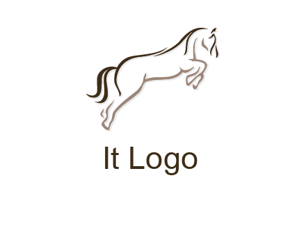 jumping stallion or horse logo