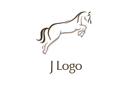 jumping stallion or horse logo