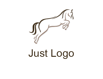 jumping stallion or horse logo