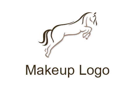 jumping stallion or horse logo