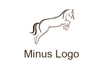 jumping stallion or horse logo
