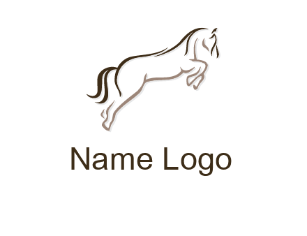 jumping stallion or horse logo