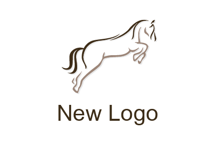 jumping stallion or horse logo