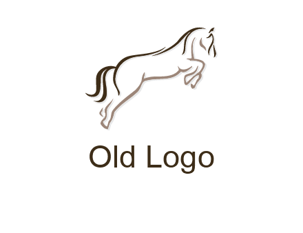 jumping stallion or horse logo