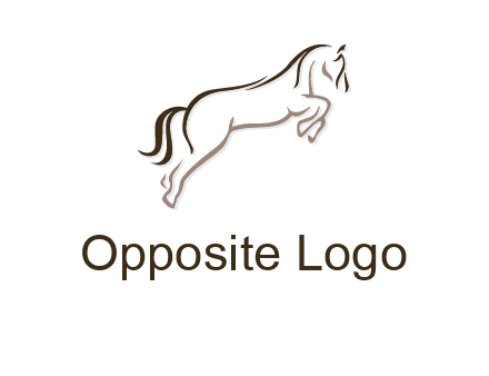 jumping stallion or horse logo