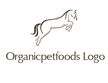 jumping stallion or horse logo