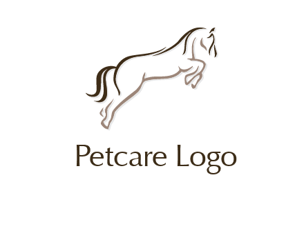 jumping stallion or horse logo