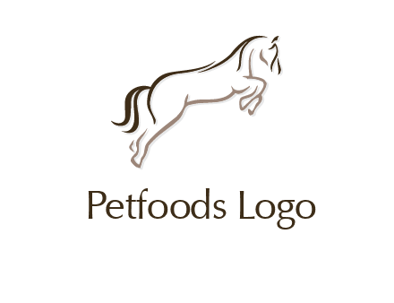 jumping stallion or horse logo
