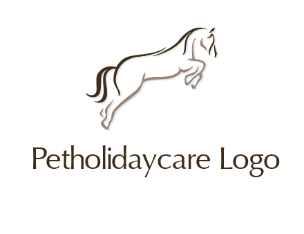 jumping stallion or horse logo