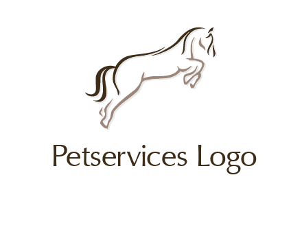 jumping stallion or horse logo
