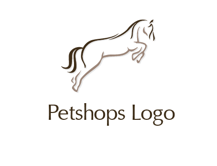 jumping stallion or horse logo