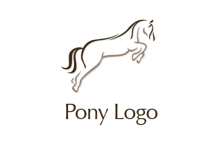 jumping stallion or horse logo