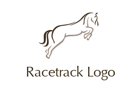 jumping stallion or horse logo