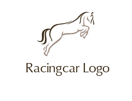 jumping stallion or horse logo