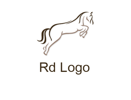 jumping stallion or horse logo