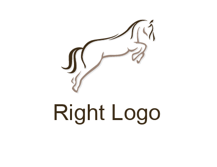 jumping stallion or horse logo