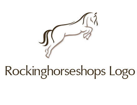 jumping stallion or horse logo