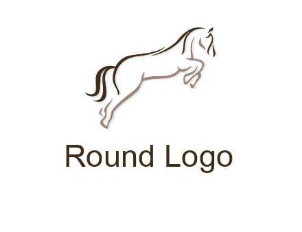 jumping stallion or horse logo