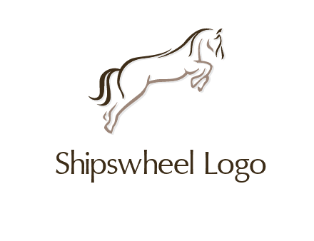 jumping stallion or horse logo