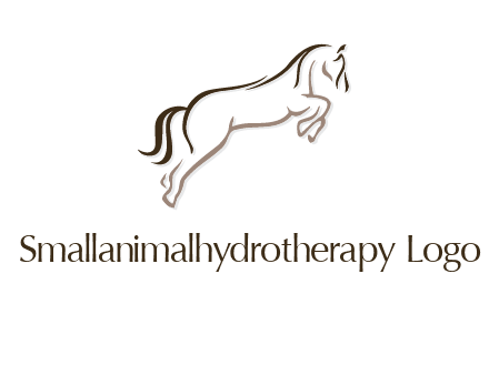 jumping stallion or horse logo