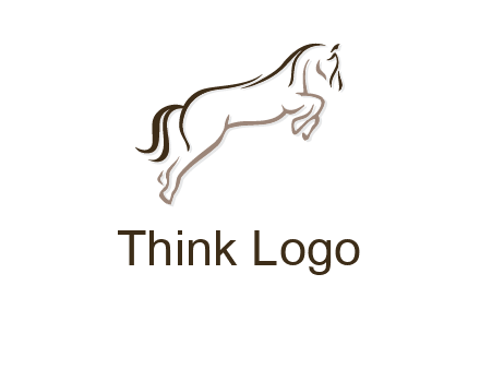 jumping stallion or horse logo
