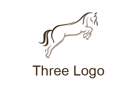 jumping stallion or horse logo