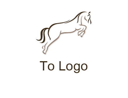 jumping stallion or horse logo