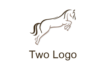 jumping stallion or horse logo