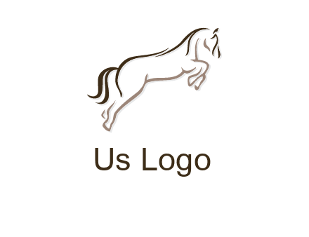 jumping stallion or horse logo