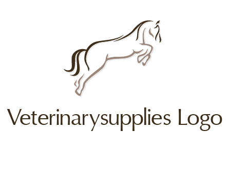 jumping stallion or horse logo