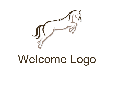 jumping stallion or horse logo