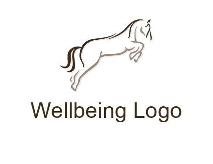 jumping stallion or horse logo