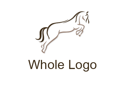 jumping stallion or horse logo