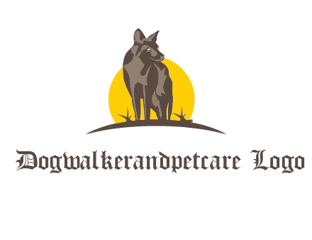 wolf at sunset logo