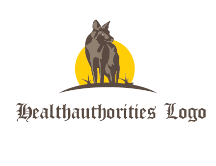 wolf at sunset logo