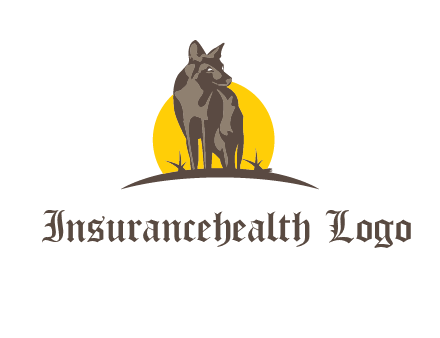 wolf at sunset logo