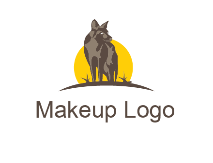 wolf at sunset logo