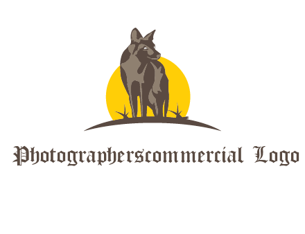 wolf at sunset logo