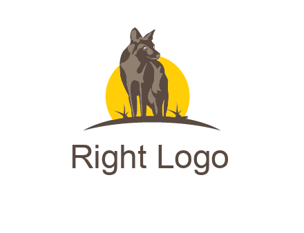 wolf at sunset logo