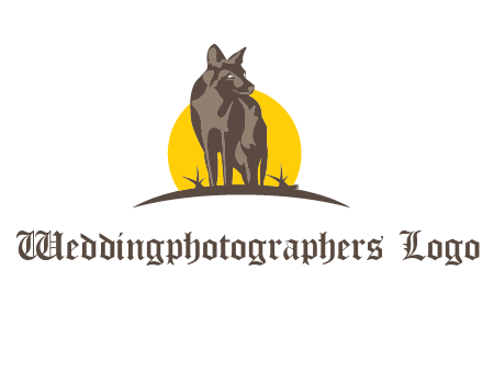 wolf at sunset logo