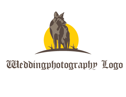 wolf at sunset logo