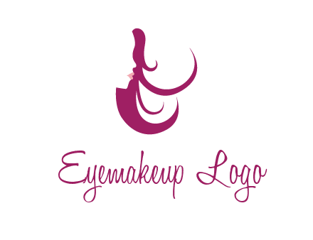 lips and hair of a woman logo