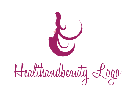 lips and hair of a woman logo