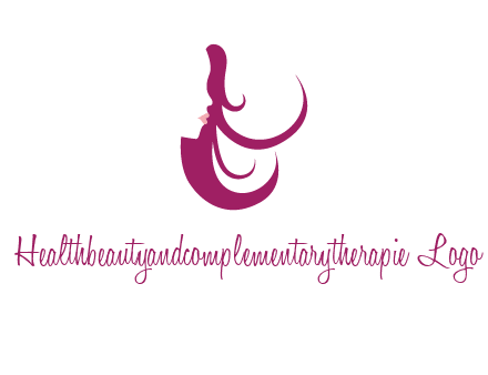 lips and hair of a woman logo