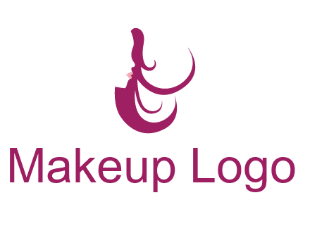 lips and hair of a woman logo