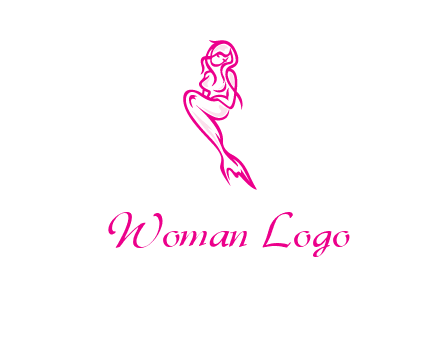 pink mermaid logo