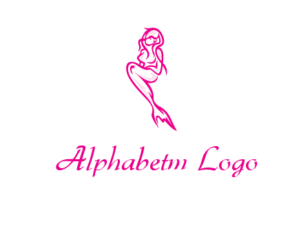 pink mermaid logo
