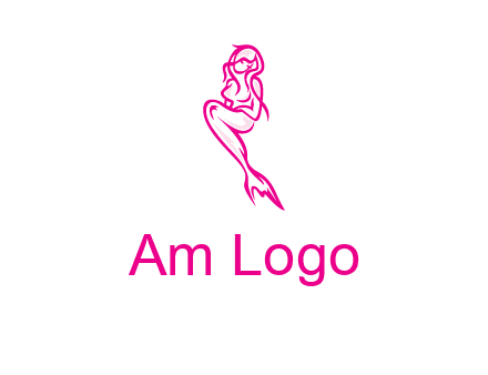 pink mermaid logo