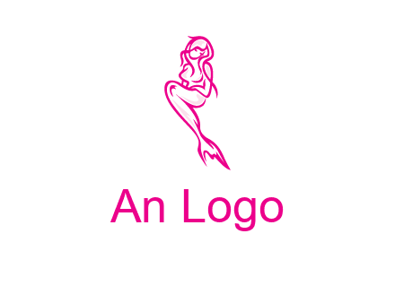 pink mermaid logo